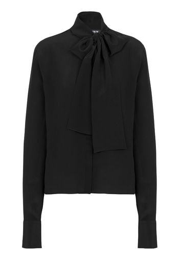 Balmain Blusa con fiocco - Nero