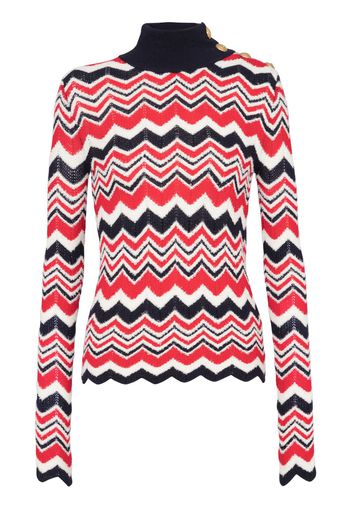 Balmain Maglione a collo alto con motivo chevron - Sju