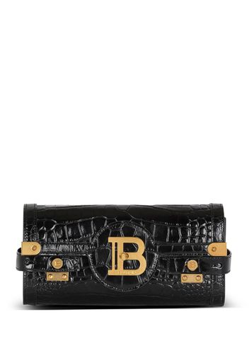 Balmain Borsa a spalla mini con effetto coccodrillo - 0PA