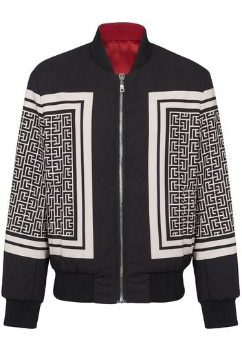 Balmain Bomber reversibile con monogramma - Nero