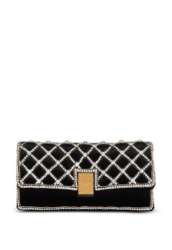 Balmain Borsa a spalla mini con cristalli - EAW