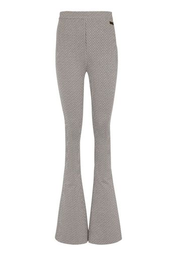 Balmain Pantaloni svasati con monogramma jacquard - GFE