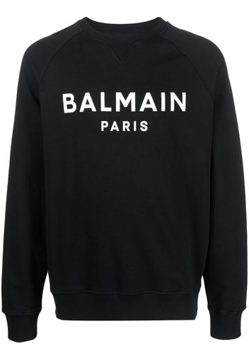 Balmain logo-print crew-neck sweatshirt - Nero