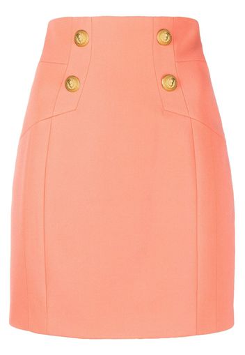 Balmain high-waisted wool mini skirt - Rosa