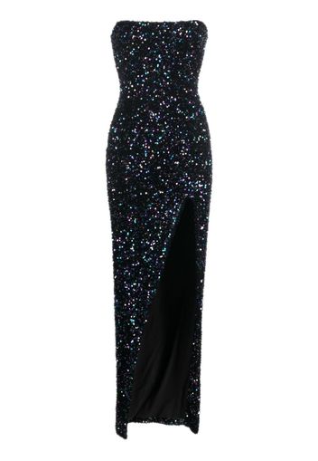 Balmain sequin-embellished strapless gown - Nero