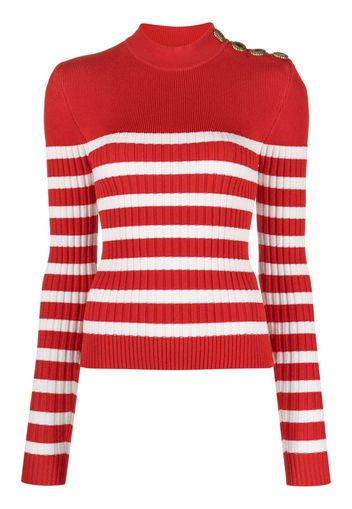 Balmain Maglione a righe - Rosso