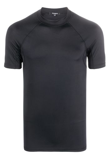 Balmain T-shirt a collo alto con stampa - Nero