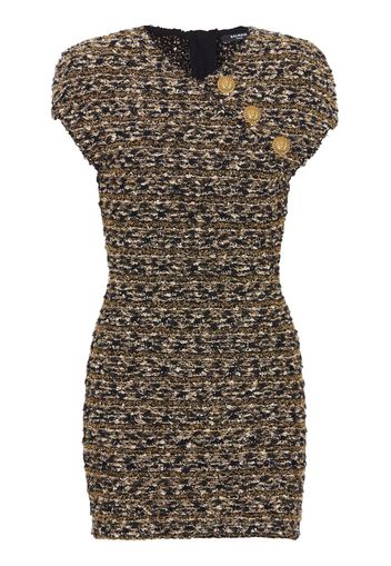 Balmain lurex tweed minidress - Oro