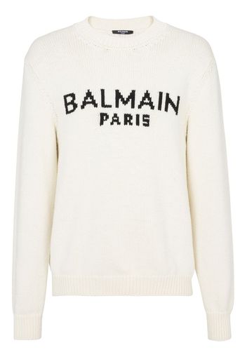 Balmain Maglione con logo - Toni neutri