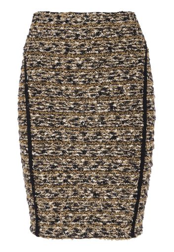 Balmain lurex tweed knee-length skirt - Oro