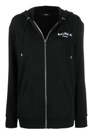 logo zipped hoodie