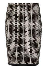 Balmain Gonna con effetto Jacquard - GFE IVOIRE / NOIR GFE