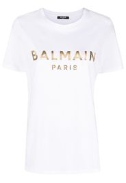 Balmain logo print T-shirt - Bianco