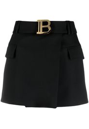 Balmain B-logo wrap skirt - Nero