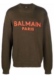 Balmain logo knit jumper - Verde