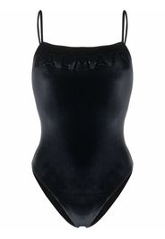 Balmain bandeau one-piece swimsuit - Nero