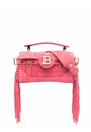 Balmain Borsa tote B-Buzz 19 con frange - Rosa