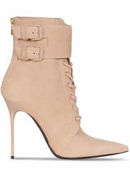 Balmain Uria lace-up ankle bots - Toni neutri