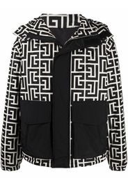 Balmain logo-print padded jacket - Nero