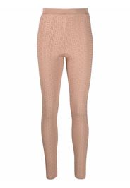 Balmain debossed monogram leggings - Toni neutri