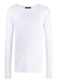 Balmain cut-out long-sleeve T-shirt - Bianco