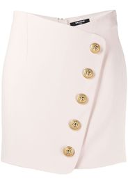Balmain asymmetric mini wrap skirt - Rosa