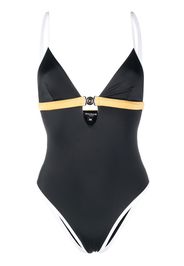 Balmain colour-block fitted swimsuit - Nero