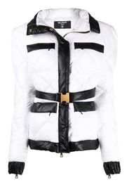 Balmain belted puffer jacket - Bianco