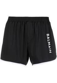 Balmain logo-print track shorts - Nero