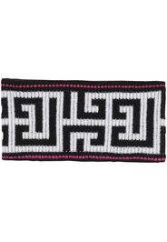 Balmain monogrammed wool headband - Nero