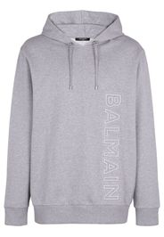 Balmain logo-print detail hoodie - Grigio