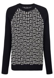 Balmain Maglione PB con monogramma - Nero