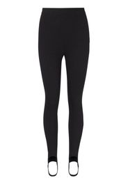 Balmain stirrup-cuffs cotton-blend leggings - Nero