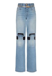 Balmain Jeans dritti con vita bassa - Blu