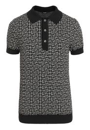 Balmain PB monogram jacquard polo shirt - Nero