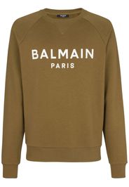 Balmain Felpa con stampa - Marrone