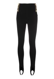 Balmain button-embellished leggings - Nero