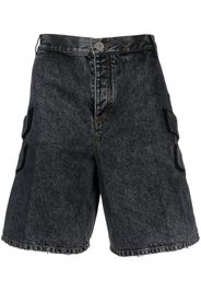 Balmain acid-wash denim shorts - Blu