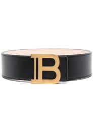 Balmain logo-plaque leather belt - Nero