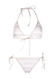 Balmain logo-print bikini set - Toni neutri