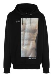 Balmain Felpa con stampa - Nero