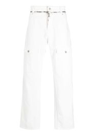 Balmain zip-detail straight-leg jeans - Bianco