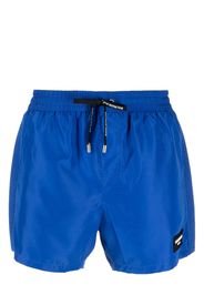 Balmain logo-patch track shorts - Blu