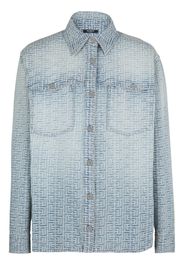 Balmain Camicia con monogramma - Blu