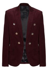 Balmain Blazer doppiopetto a coste - Rosso