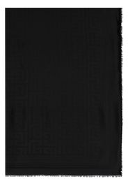 Balmain Foulard con monogramma jacquard - Nero