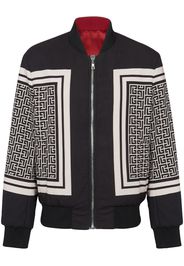 Balmain Bomber reversibile con monogramma - Nero