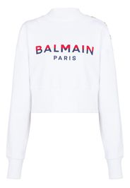 Balmain Felpa 3-Buttons con stampa - Bianco