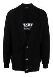 Balmain CARDIGAN LOGO BACK - Nero