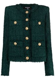 Balmain single-breasted tweed jacket - Verde